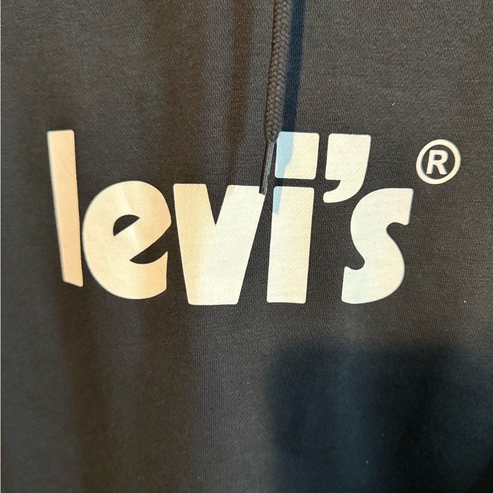 Levi's Black Hoodie with White Logo